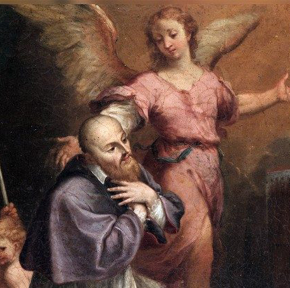 St Francis de Sales with angel